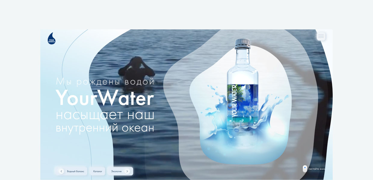 Création d'un site internet pour une marque d'eau - photo №2